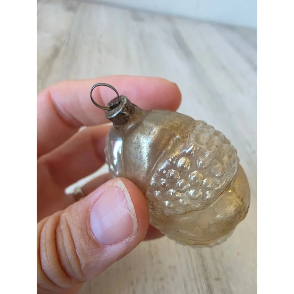 Antique AS IS Daisy mercury glass ornament Xmas tree